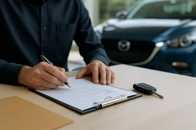De administratieve kant van een autoverkoop